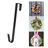 12" Wreath Hangers for Front Door - Premium Metal Over The Door Wreath Hanger Single Hooks for Hangi