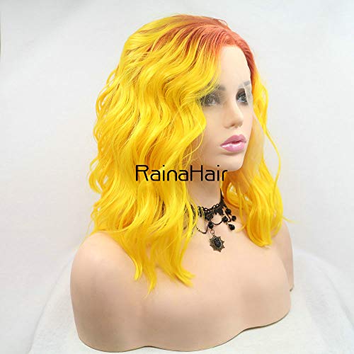 Perruque synthétique courte RainaHair dentelle frontale haute qualité pour soirée chic