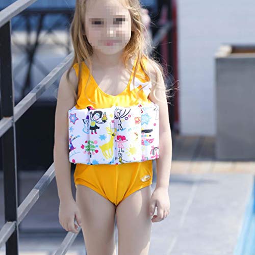 BESPORTBLE, 1 peça, maiô flutuante, estampa de desenho amarelo, colete de auxílio para treino de nat