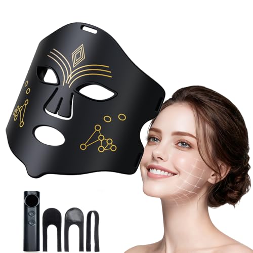 ZoGoo Cold & Hot Face Massager with Micro-current, Red Blue Light Therapy Facial Device, Vibration & 4 Modes, Hot Heat Guasha tool for Skin Lifting Tightening Tool for Face & Neck