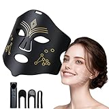 Red Light Therapy for Face, LED Face Mask Light Therapy, 4 Light Modes with NIR, Red & Blue LED Light Therapy USB-C, Remote Control Portable LED Mask for Home & Travel (Black)