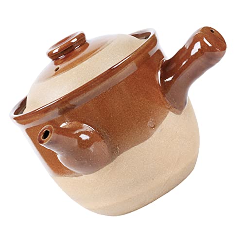 VALICLUD Pentola in Argilla Per Medicina Cinese Da 1,5l, Casseruola Smaltata Per Fornelli a Gas, Impugnatura Ergonomica, Resistente Alte Temperature, Adatta a Casa, Ospedali e Farmacie