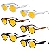 Eyekepper 6 Pairs Blue Light Blocking Readers Oval Computer Reading Glasses Amber Tinted +1.50
