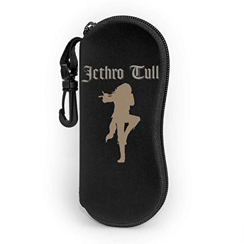 Preisvergleich Produktbild Jethro Tull Softshell Brillenetui Tragbare Sonnenbrille Brillenetui, Brillentasche Ultraleichter Neopren-Reißverschluss mit Gürtelclip