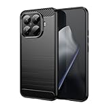 Effcotuo Handyhülle für Xiaomi Mi 15T Pro 5G Hülle, Ultra Thin Cover Stoßfest Case Handyhülle Schutzhülle Shock Absorption passt Hülle - Schwarz