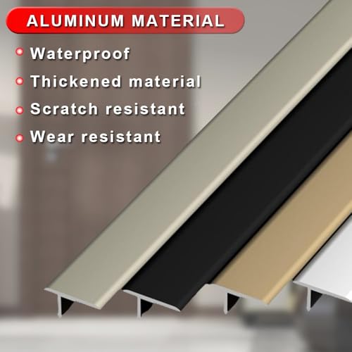 Tiras de transición de suelo de aluminio y moldura en T para cubrir huecos de suelo en puertas 5