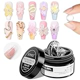 SUPWEE Solid Builder Gel for Nails - 3D Nail Art Gel Clear Non-Stick Hand for Carving Molding Patterns Decoration Extend for Manicure DIY at Home 14g(0.49fl oz)