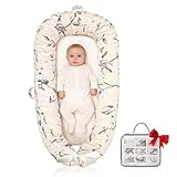 Baby Lounger | Organic Cotton Infant Lounger | Reversible, Adjustable & Portable Floor Lounger | Soft, Breathable, Washable Cover