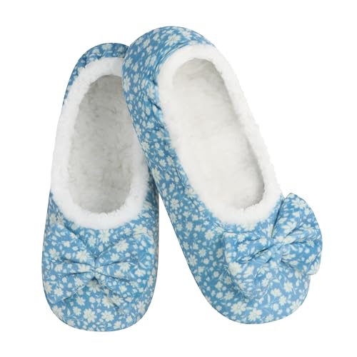 Image of Snoozies Ballerina Women Cute Slipper Socks Non Skid Sole and Soft Sherpa Lining
