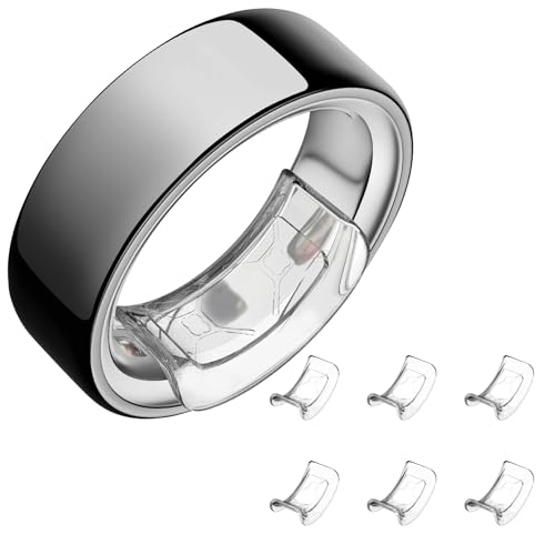 SZJCLTD 6 Pack Ring Size Adjuster for Oura Ring Gen4/3 & Samsung Galaxy Ring Upgraded Invisible TPU Sizer Reusable Adhesive Spacer for Loose Rings (Clear S)