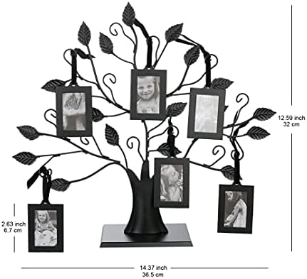 Photo Tree For Multiple Picture Frames - Sits Elegantly on a Tabletop (Medium - 6 Frames)