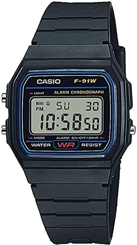 CASIO NEW F91 DIGITAL ALARM SPORTS MEN' S WATCH F91W-1, Digital
