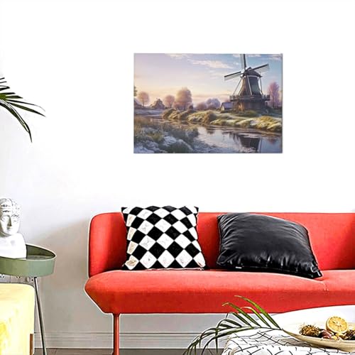 Toile murale décorative haut de gamme paysage traditionnel 30x45cm