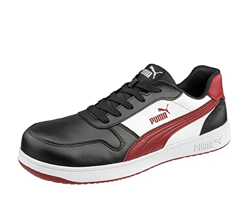 PUMA Safety FRONTCOURT BLK WHT RED Low Sicherheitsschuh schwarz-weiß-rot Gr. 43