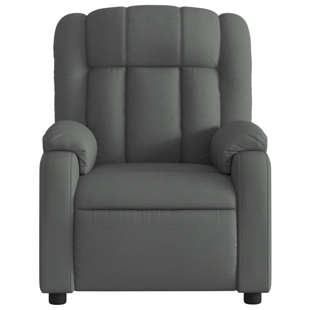 Willood Sillón Relax Reclinable Sillón Reclinable de Masaje Eléctrico, Silla con Respaldo, Sillón Orejero Ajustable, Asiento para Personas Mayores, Tela Gris Oscuro