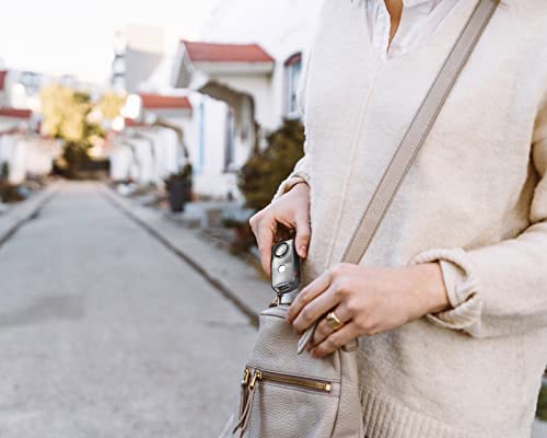 Armadillo Defense Gray Pepper Spray And Personal Alarm Key Chain Bundle (2 Pack) For Protection And Self Defense, Safeguard For Women And Men, Tear Gas And Panic Button #TOP4