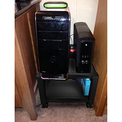 Home-Complete Printer Stand-2-Tier Under Desk Table For Fax, Scanner, Printer, Office Supplies-Compact And Mobile With Wheels For Portable Storage #TOP5