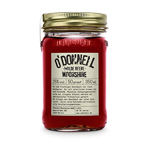 O'Donnell Moonshine “Wilde Beere” Likör (350 ml) I Made in Germany I Natürliche Zutaten I 25% Vol. Alkohol Cover