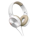 Pioneer SE-MJ722T-T - Auriculares, Color Blanco y Marrón, 23.1 x 20 x 10.5 cm
