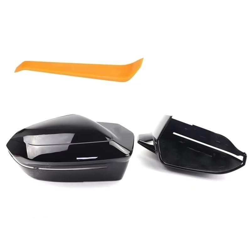 Coques de rétroviseurs BMW G60 G61 2024 finition noir brillant miroir