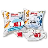Schlori Schwimmkissen mit Schnalle, Schwimmlernhilfe für Kinder 11-60 kg, Schwimmhilfe aus 100 Prozent Baumwolle, Schnallverschluss, Made in Germany, TÜV GS Geprüft, Stiftung Warentest Gut 2024