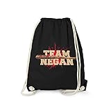 Fashionalarm Turnbeutel - Team Negan | Rucksack zur Serie T-W-D als Geschenk Idee für Fans | Dead Walking Lucille The Saviors, Schwarz One Size