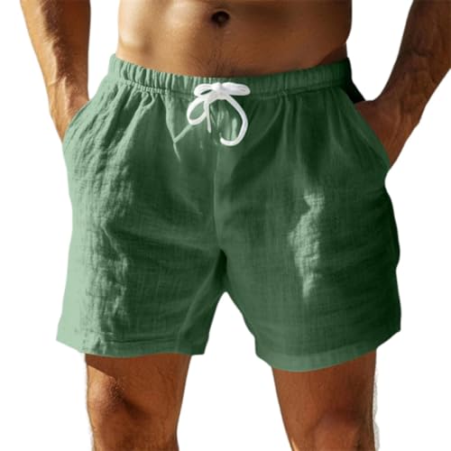 Short homme randonnée anti-transpiration | Pantalon court été léger en lin