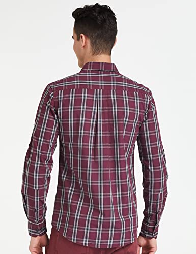 Image of Amazon Brand - Symbol Men's Cotton Checkered Regular Fit Casual Shirt