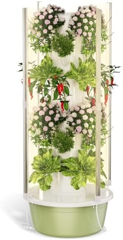 BAOSHISHAN Hydroponic Tower Growing System, 7-Layer 28pod Vertica...