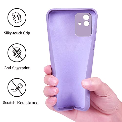 Image of A rtistque Liquid TPU Silicone Matte Shockproof Flexible with Camera Protection Soft Back Cover Case for Realme Narzo 50i - Purple