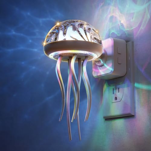 L LOHAS LED Night Lights Plug Into Wall, Night Lights Jellyfish Projector