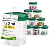BUXMED 10 Stück Mini-Aufbewahrungsdose 120 ml mit Schraubdeckel – transparente Kleinteilebehälter für Haushalt, Hobby & Organisation