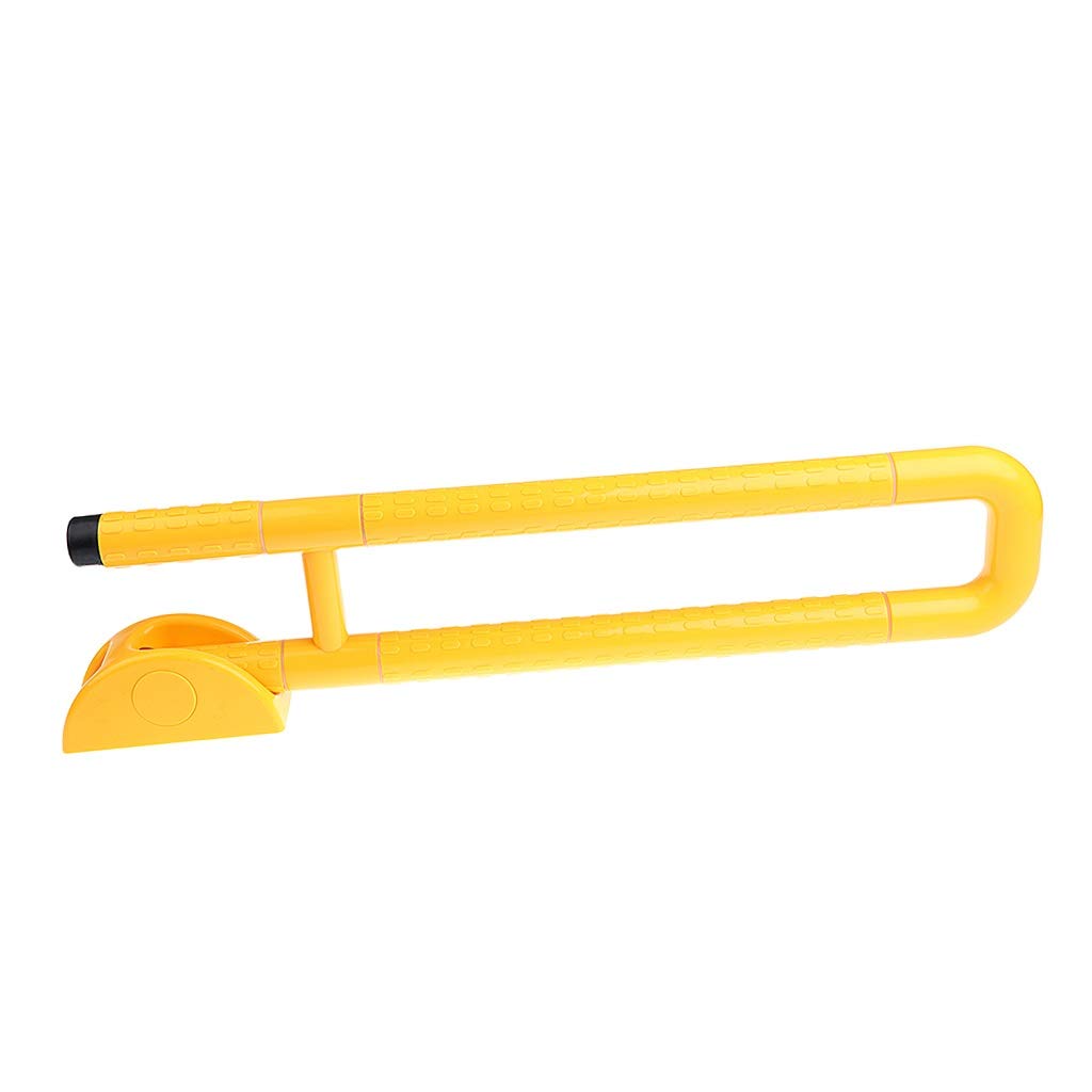 Fkxsxaz Yellow Bathroom Grab Bars Folding Grab Bar Bath Shower Handle Balance Rail Tub Safety For Elderly Handicap Disabled Assistance (Color : )