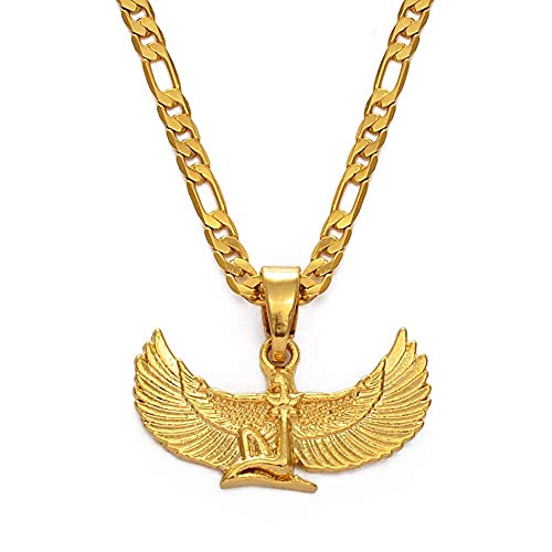 Collier ailes déesse égyptienne pour rituels Wicca et tenues païennes