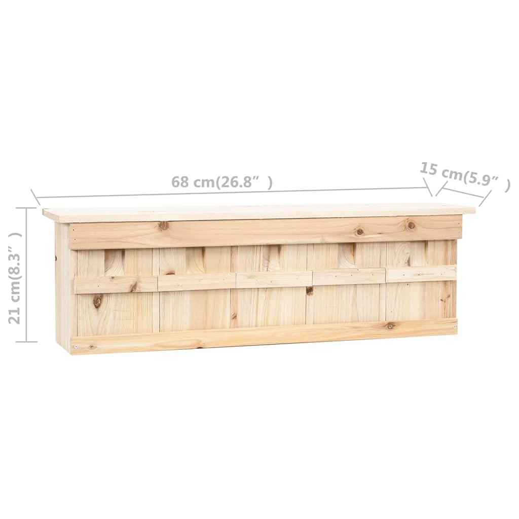 Haushaltsgegenstände, Spatzenhaus mit 5 Räumen, 68 x 15 x 21 cm, Kaminholz, Anzugmöbel