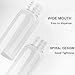 ALINK Spray Bottle, Empty Plastic Clear Small Travel Bottles with Fine Mist Sprayer for Cleaning Solutions and Essential Oils, 30 ml (1 oz.) Pack of 6 Plus Cleaning Cloth and Dropper