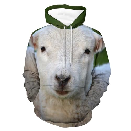 Hoodie mouton mignon unisexe avec sweat à capuche chaud et manches longues