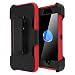 iPhone 8 Plus/7 Plus Case, AICase [Heavy Duty] [Full Body] Tough 4 in 1 Rugged Shockproof Cover with Built-in Screen Protector for Apple iPhone 8 Plus/7 Plus (Black/Red+Belt Clip)