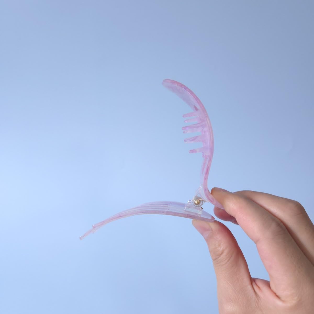 Funny Sea Animal Pattern Flat Hair Clips,Funny Acetate Flat Claw Clip for Women,Light Purple - Image 3