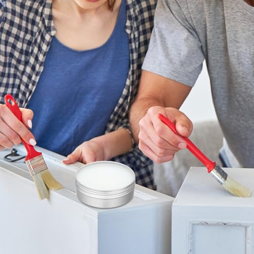 Dimsile 3 Pcs Chalk Paint Wax Clear Furniture Finishing Wax 4 oz White Sealing Wood Polish Furniture Protective Topcoat Paint for Table Painting Interior Cabinets Walls Home Decor