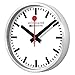 Produktbild Mondaine Official Swiss Railways WiFi stop2go Wanduhr 25cm, Quarz Smart Uhrwerk, minimalistisches Design, roter Sekundenzeiger, Bluetooth Raumtemperatur Anzeige