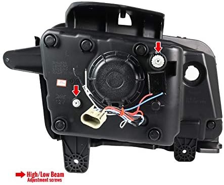 Smoke Lens Black Bezel DRL LED Light Bar Projector Headlights Made For and Compatible With Camaro 2010-2013