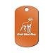 Great Dane Mom Engraved Keychain/GI Tag Mister Petlife German Mastiff v2 Orange