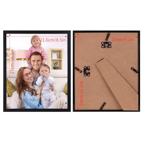 Giftgarden 9x11 Picture Frame Black, 9 by 11 Thin Photo Frame for Wall Tabletop Display, Single - Thumbnail 2