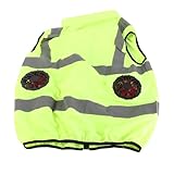 aqxreight Cool Vest Summer Cooling Fan Waistcoat Air Conditioned Reflective Stripe Rechargeable Work Clothes 5V for Worker Construction Gardening Hiking (Fluorescent Green XXL)