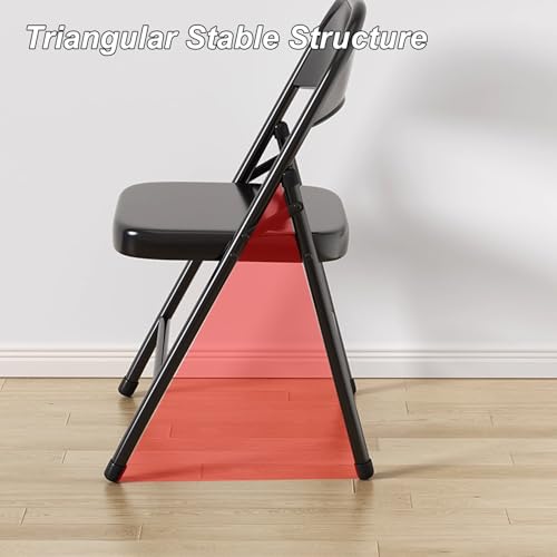 Chaise pliante en métal confortable intérieur extérieur cadre acier - 6