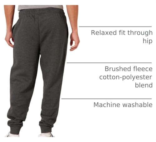 Image of Amazon Essentials Men's Relaxed Fit Fleece Joggers Sweatpants with Drawstring Waist, Tapered Leg, Ribbed Cuffs, Brushed Interior
