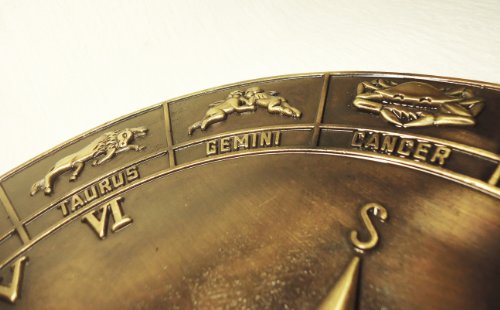 Brass Constellations Sundial - 12" Inches Wide #TOP5