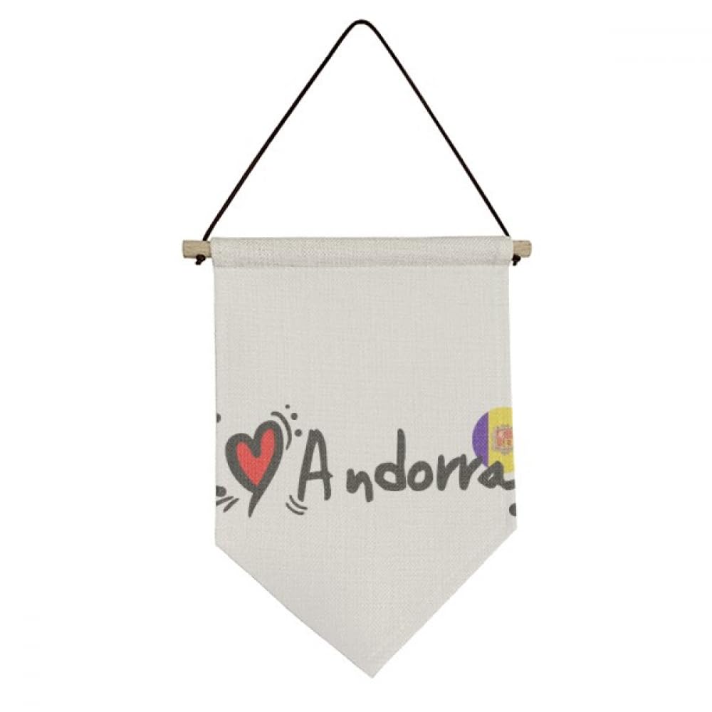 Drapeau suspendu illustration amour en toile, cadeau de crémaillère