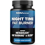 Night Time Fat Burner for Weight Loss Support & Sleep Aid | Appetite Suppressant, Carb Blocker, Overnight Metabolism Booster for Stomach Fat Burner & Night Shred with Melatonin | Non-GMO, Vegan 60ct